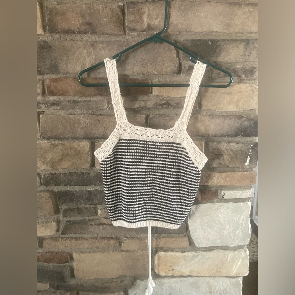 Aerie crochet knit crop top